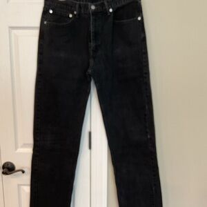 Mens Levi’s 505 Black jeans. Size 36x34